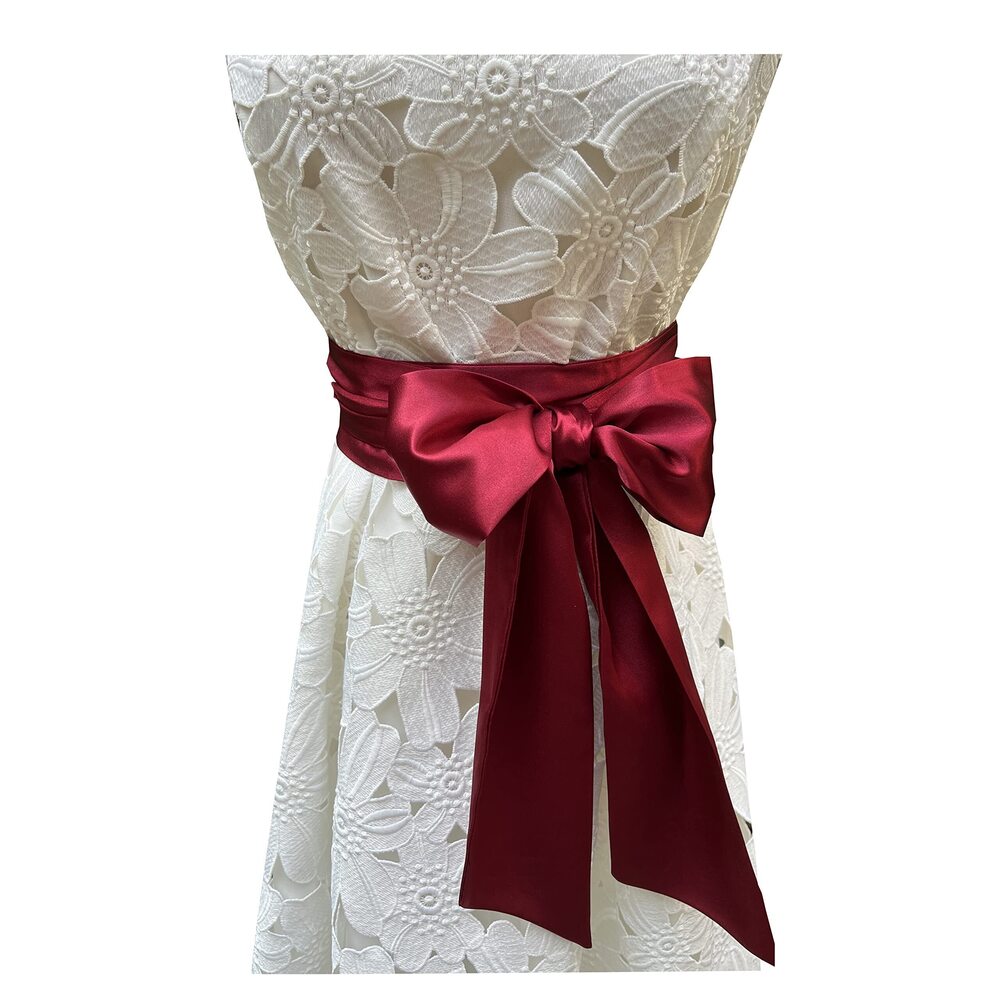 7678 Women Satin Sash Belts For Bridal Bridesmaid Dresses Girls Waist